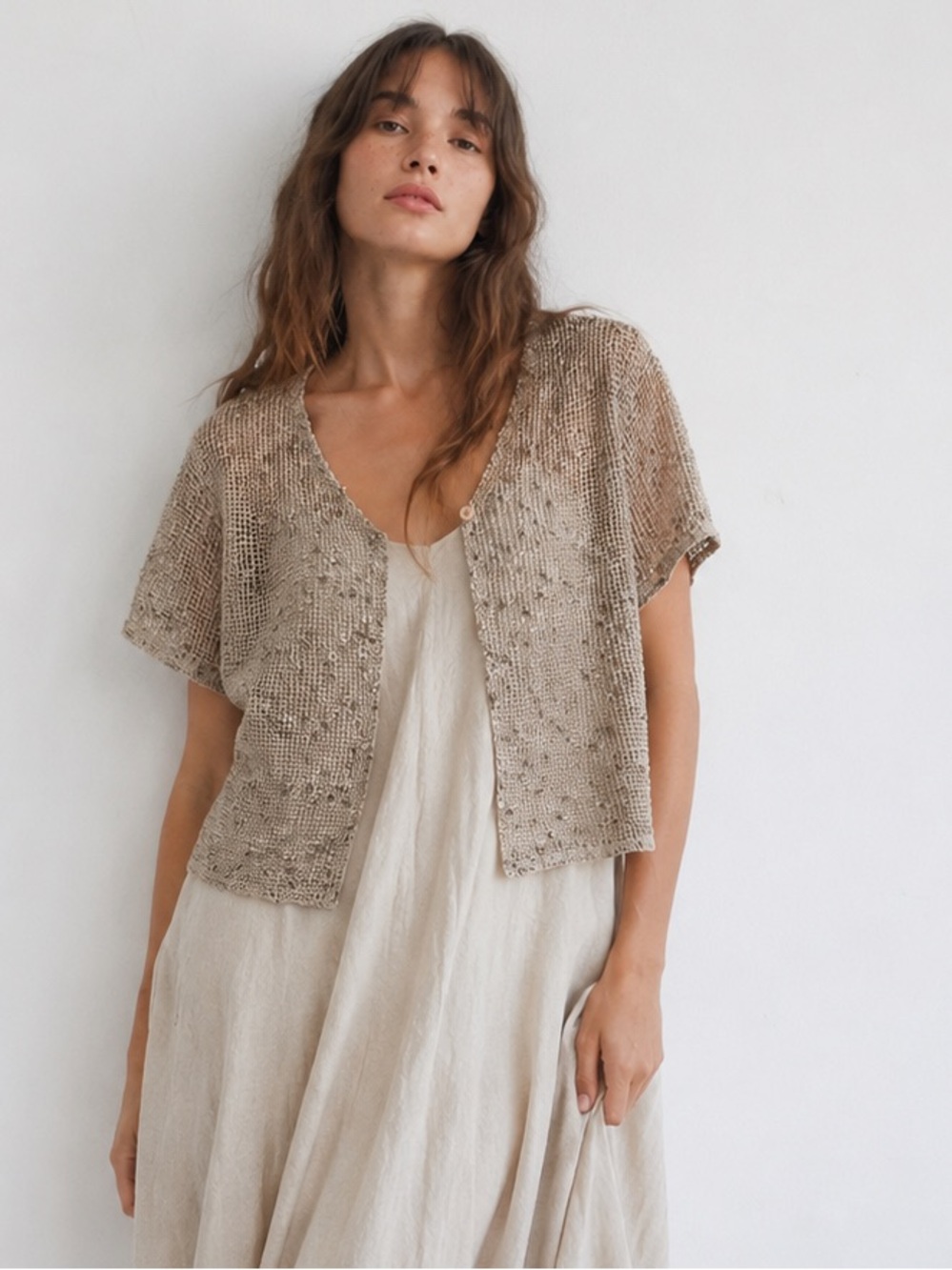 Lindor Textured Open Weave Cardigan